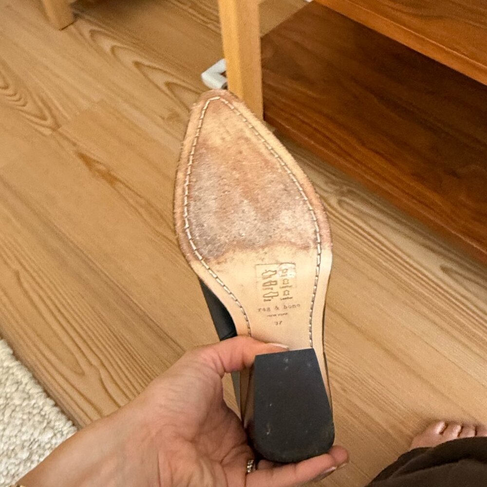 Rag & Bone Black Leather Ankle Boots - Picture 3 of 3